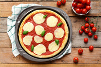 Pizza Party - Juego de 2 bandejas de metal para pizza -asimetriA