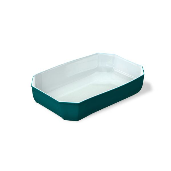 Fuente Pyrex® COLOR'S de vidrio rectangular - azul verde- 30x20cm